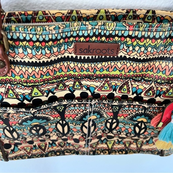 Sakroots Colorful Boho Artists Circle Metro Coated Canvas Tote - Picture 4 of 13